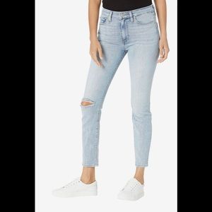 HUDSON JEANS Barbara High Waist Super Skinny Crop Jeans Baby Face NWT Size 27